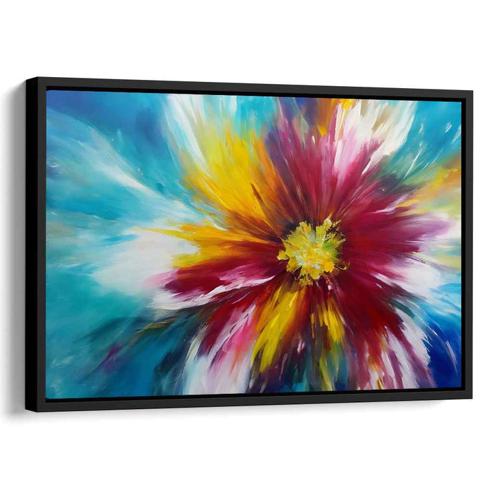Petals in Chaos: Abstract Floral Explosion Canvas Art