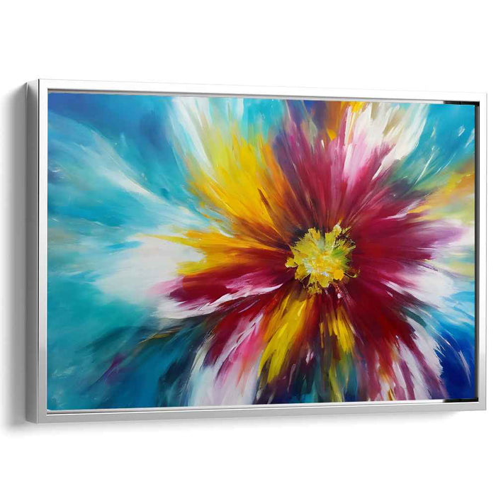 Petals in Chaos: Abstract Floral Explosion Canvas Art