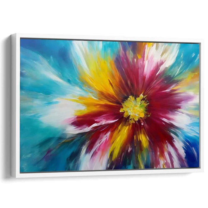 Petals in Chaos: Abstract Floral Explosion Canvas Art