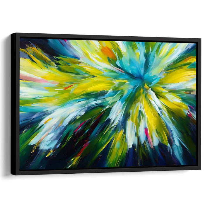 Explosive Chroma: Dynamic Abstract Burst Canvas Art Print