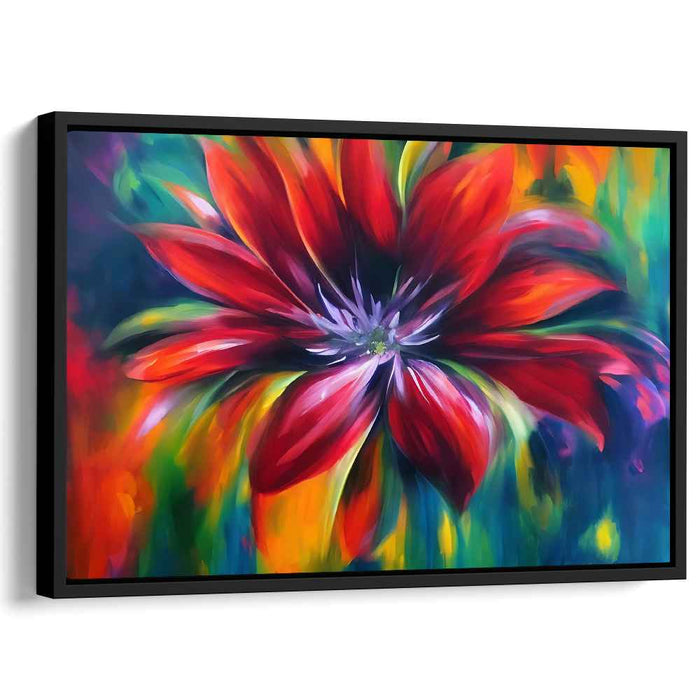 Mind's Garden Burst: Abstract Floral Explosion Canvas Art Print