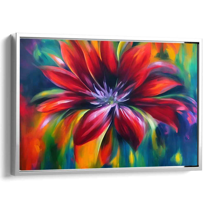 Mind's Garden Burst: Abstract Floral Explosion Canvas Art Print