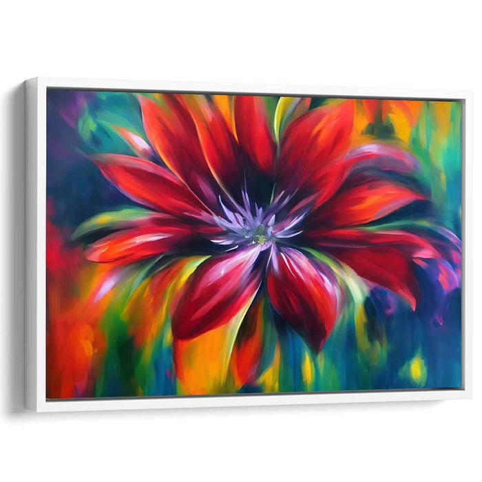 Mind's Garden Burst: Abstract Floral Explosion Canvas Art Print