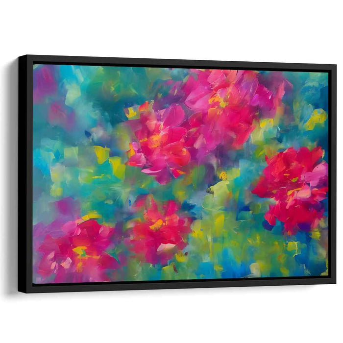 Harmony in Bloom Symphony: A Symphony of Colorful Floral Bliss Canvas Art Print