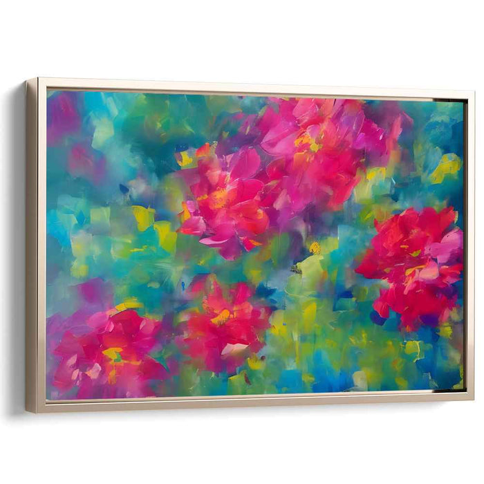 Harmony in Bloom Symphony: A Symphony of Colorful Floral Bliss Canvas Art Print