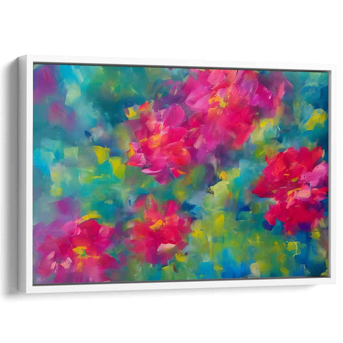 Harmony in Bloom Symphony: A Symphony of Colorful Floral Bliss Canvas Art Print