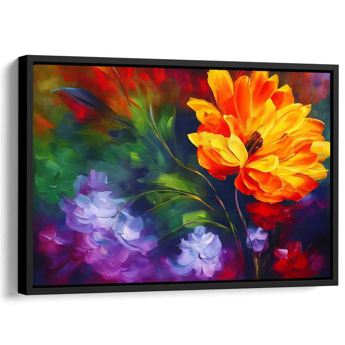 Blossoming Vitality: Impressionist-Inspired Vibrant Floral Canvas Art