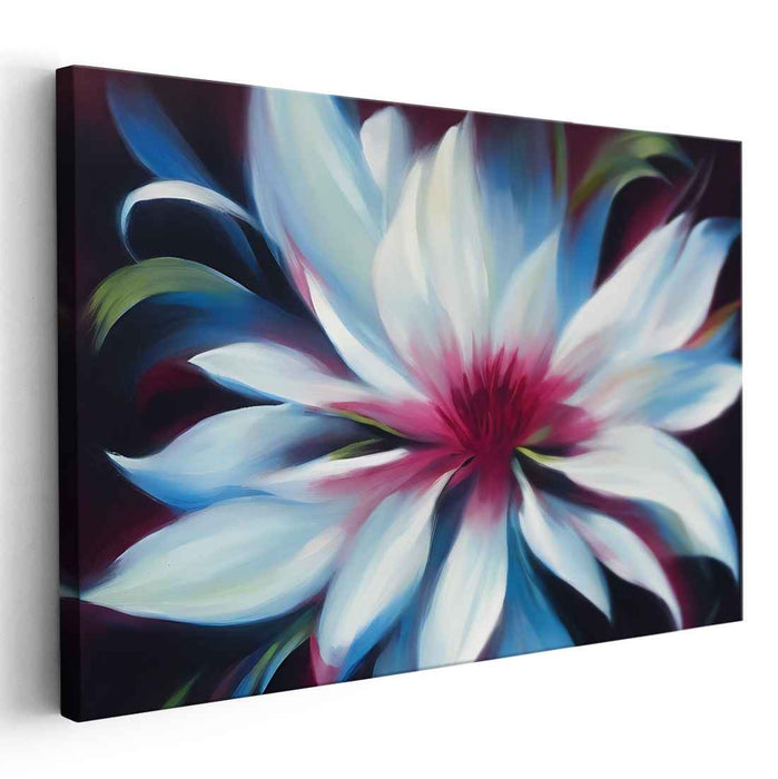 Whispers of Spring Bloom: Impressionistic Magnolia Flower Canvas Art Print