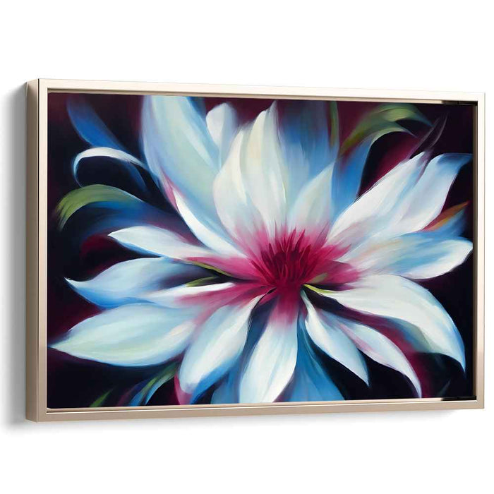 Whispers of Spring Bloom: Impressionistic Magnolia Flower Canvas Art Print