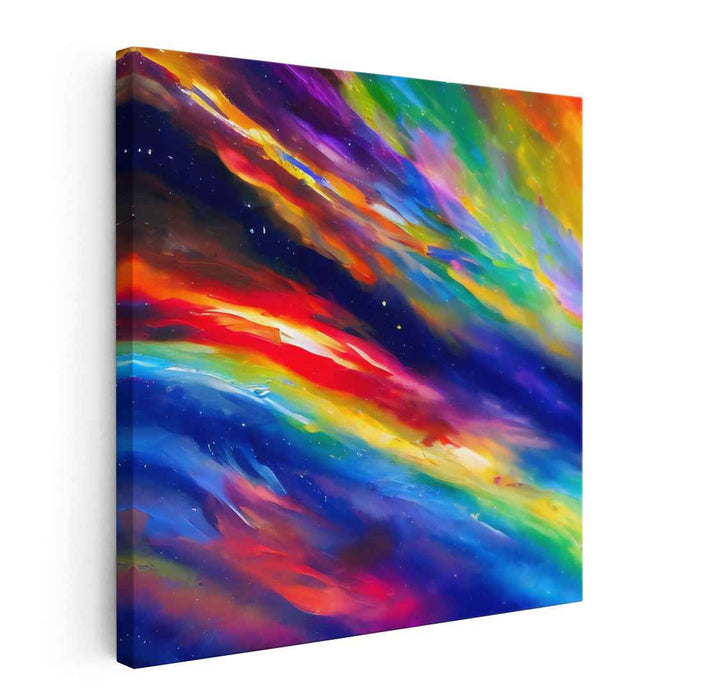 Quantum Cosmic Constellations: A Vivid Abstract Universe Canvas Art
