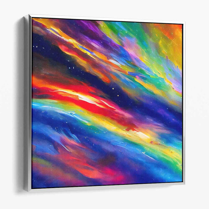 Quantum Cosmic Constellations: A Vivid Abstract Universe Canvas Art