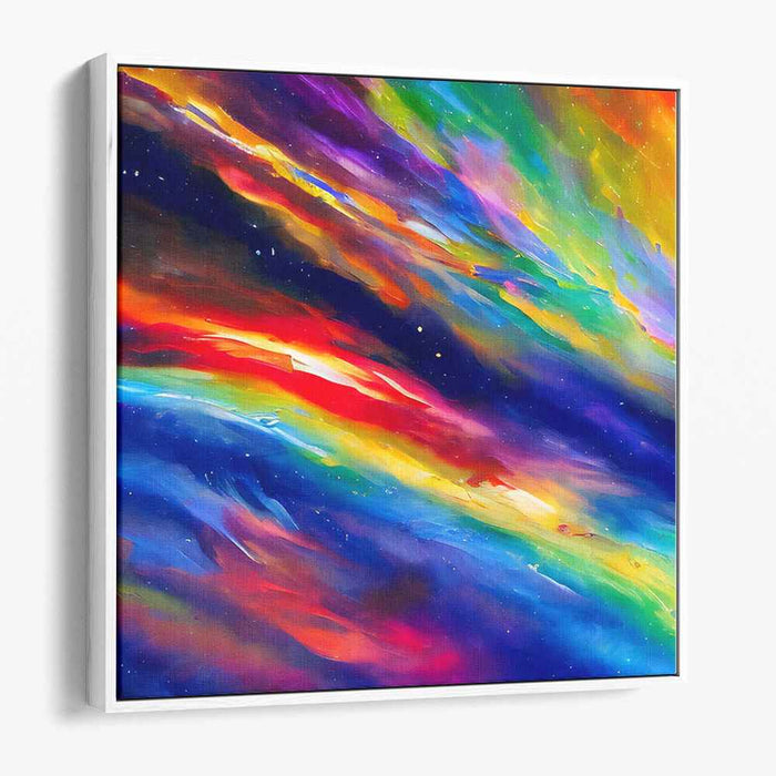 Quantum Cosmic Constellations: A Vivid Abstract Universe Canvas Art