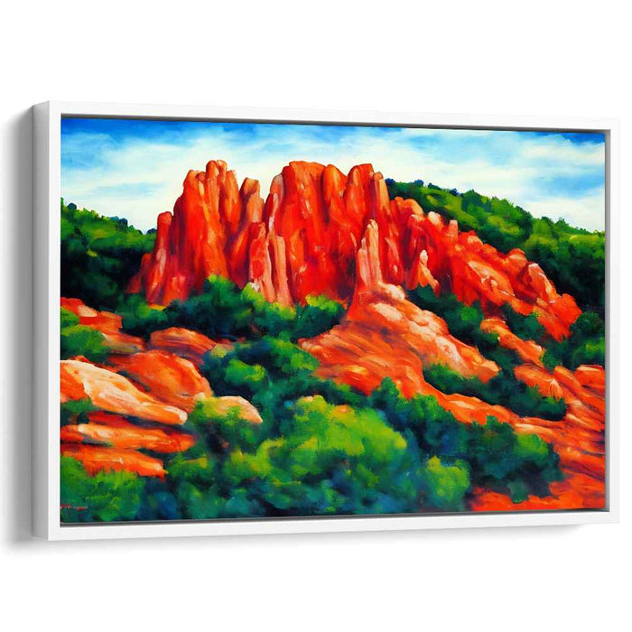 Landscape Tapestry Symphony: Vibrant Landscape Canvas Art Print