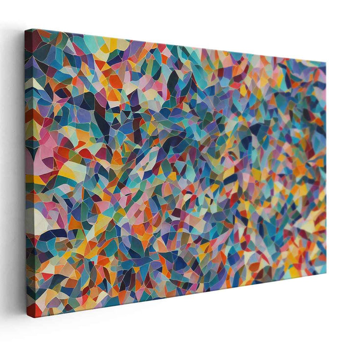 Inferno Harmony Dance: Abstract Geometric Symphony in Fiery Orange