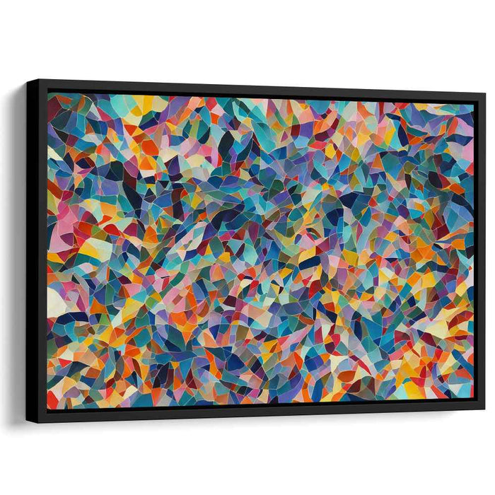 Inferno Harmony Dance: Abstract Geometric Symphony in Fiery Orange