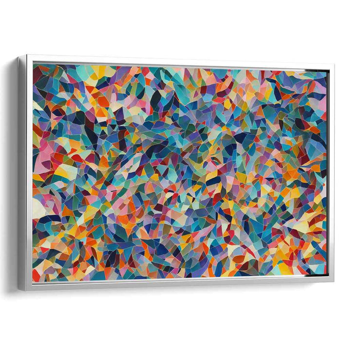 Inferno Harmony Dance: Abstract Geometric Symphony in Fiery Orange