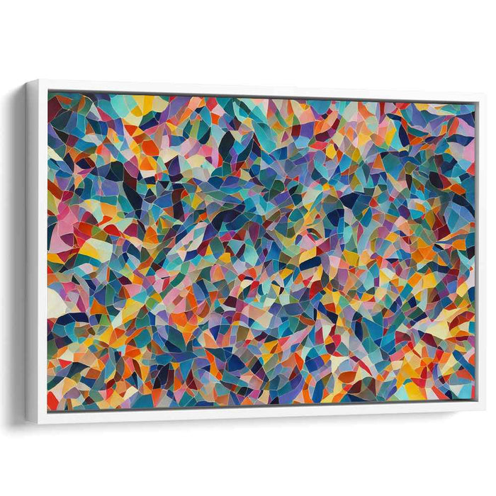 Inferno Harmony Dance: Abstract Geometric Symphony in Fiery Orange