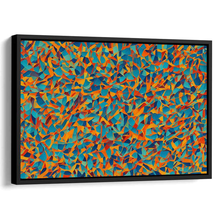 Whispers of Coral Hues: Abstract Canvas Art in Blue and Orange
