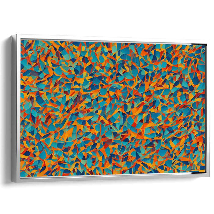 Whispers of Coral Hues: Abstract Canvas Art in Blue and Orange