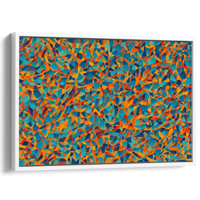 Whispers of Coral Hues: Abstract Canvas Art in Blue and Orange