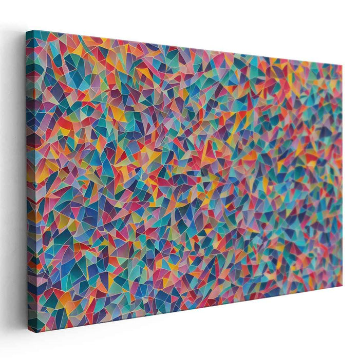 Angular Harmony: Vibrant Geometric Abstract Canvas Art