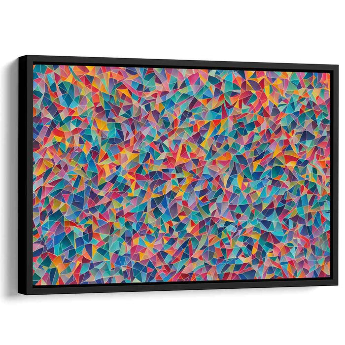 Angular Harmony: Vibrant Geometric Abstract Canvas Art