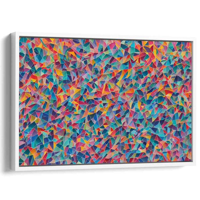 Angular Harmony: Vibrant Geometric Abstract Canvas Art