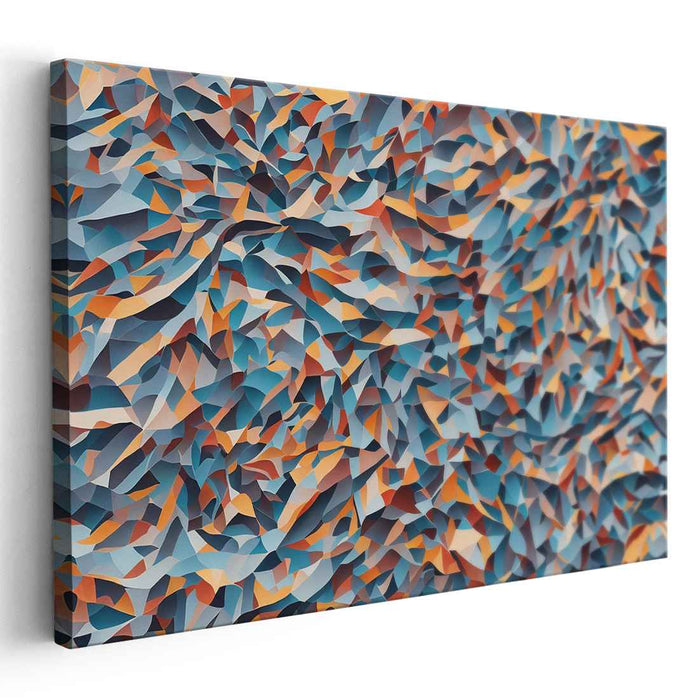 Shattered Beauty: Modern Abstract Mosaic Canvas Art