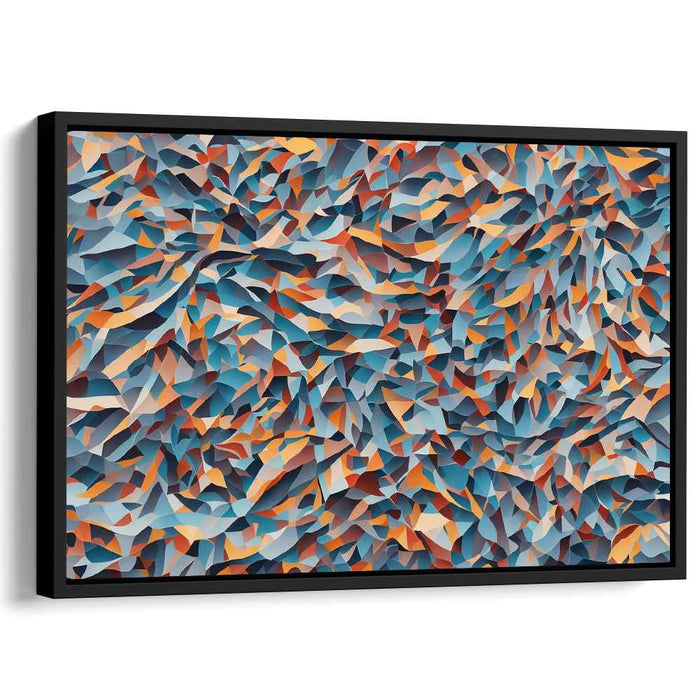 Shattered Beauty: Modern Abstract Mosaic Canvas Art