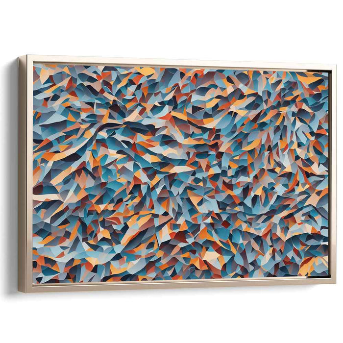 Shattered Beauty: Modern Abstract Mosaic Canvas Art