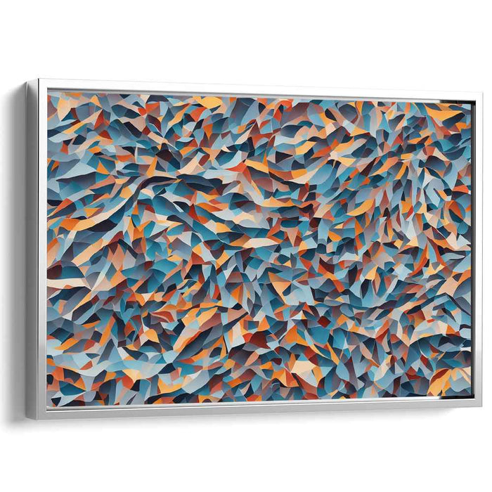 Shattered Beauty: Modern Abstract Mosaic Canvas Art