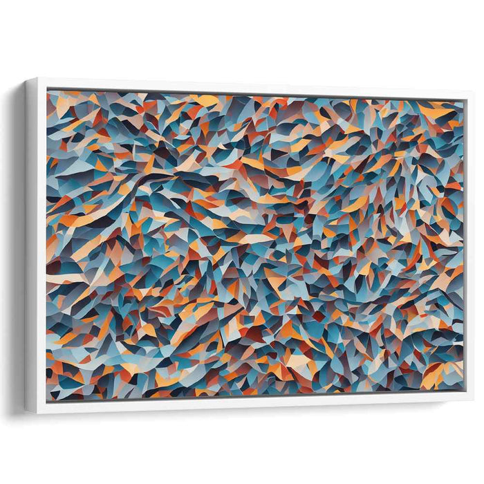 Shattered Beauty: Modern Abstract Mosaic Canvas Art