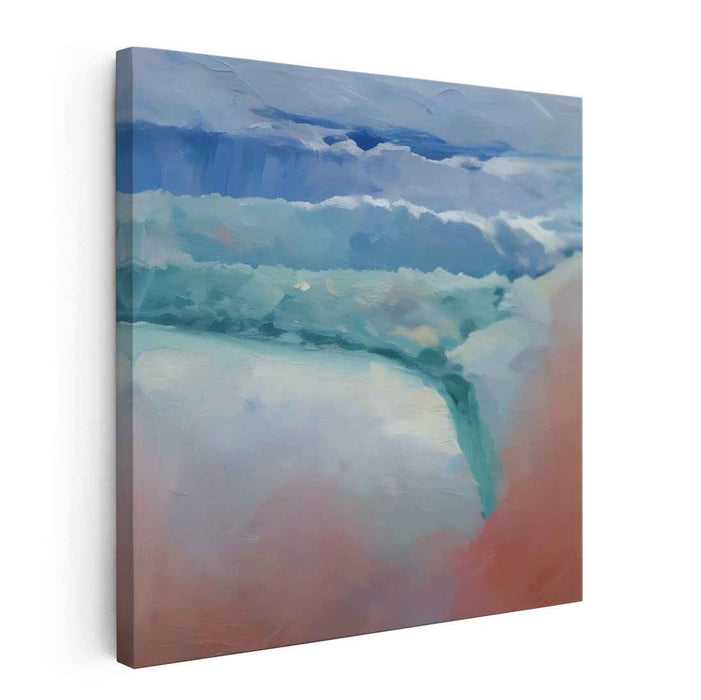 Achromatic Symphony: Abstract Landscape in Blues and Pinks