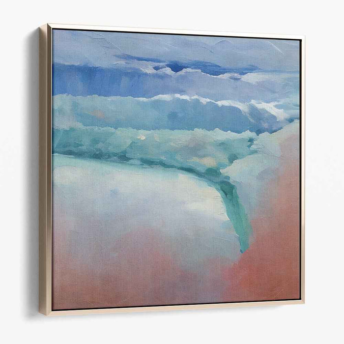 Achromatic Symphony: Abstract Landscape in Blues and Pinks