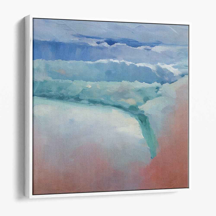 Achromatic Symphony: Abstract Landscape in Blues and Pinks