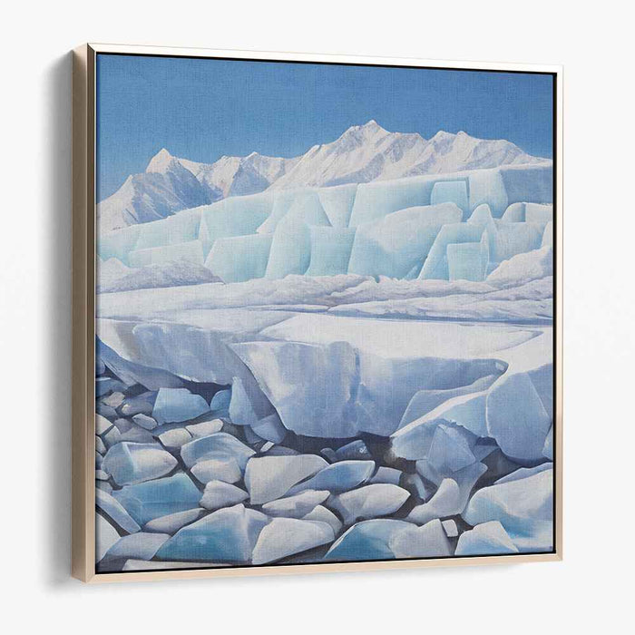 Frozen Dreamscape: Arctic Iceberg Landscape Canvas Art
