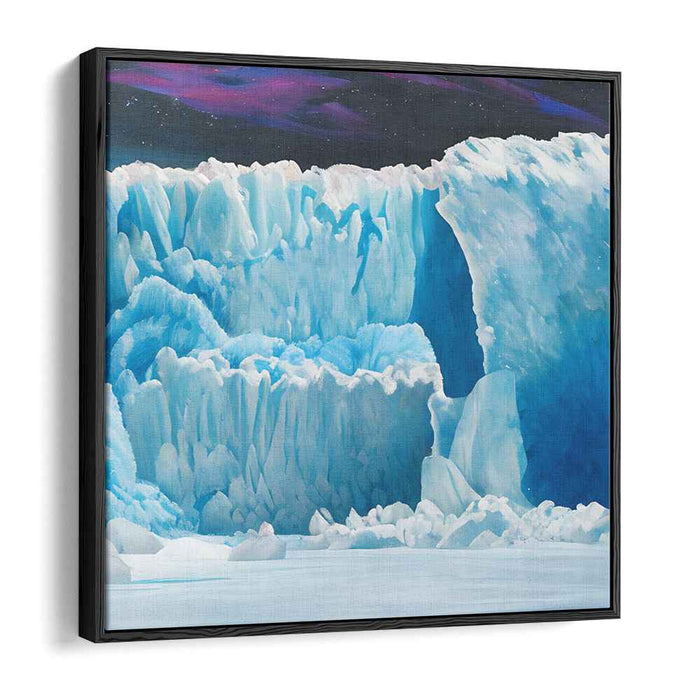 Frozen Dusk Mirage: Twilight Iceberg Canvas Art Print