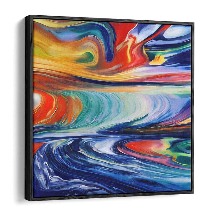 Whispers Of Tomorrow: Abstract Fluid Landscape Canvas Art Print