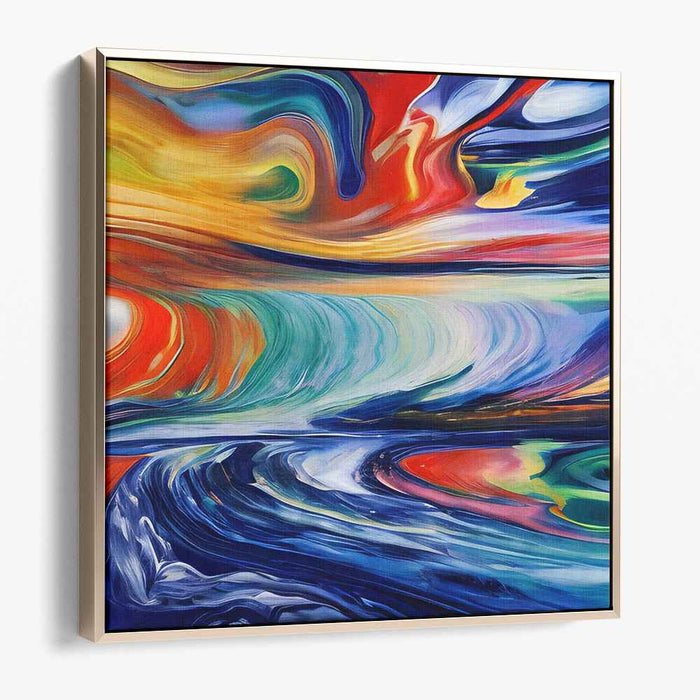 Whispers Of Tomorrow: Abstract Fluid Landscape Canvas Art Print