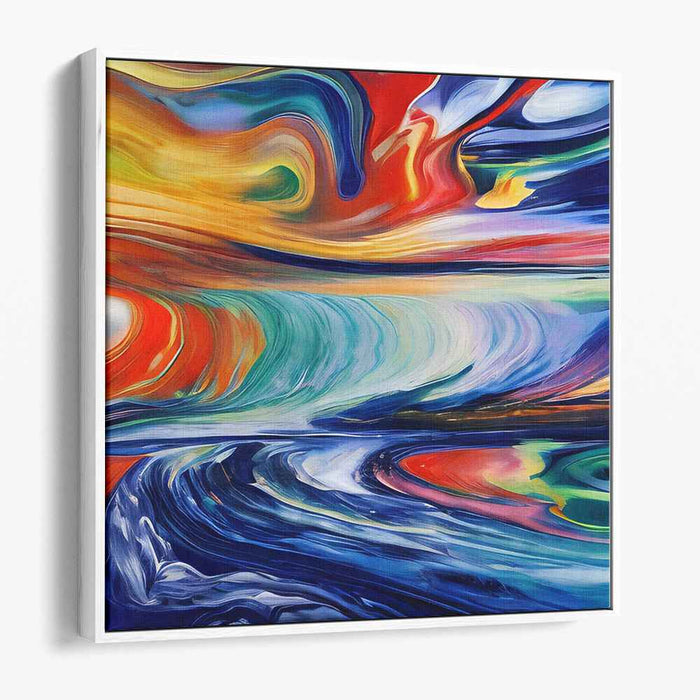 Whispers Of Tomorrow: Abstract Fluid Landscape Canvas Art Print