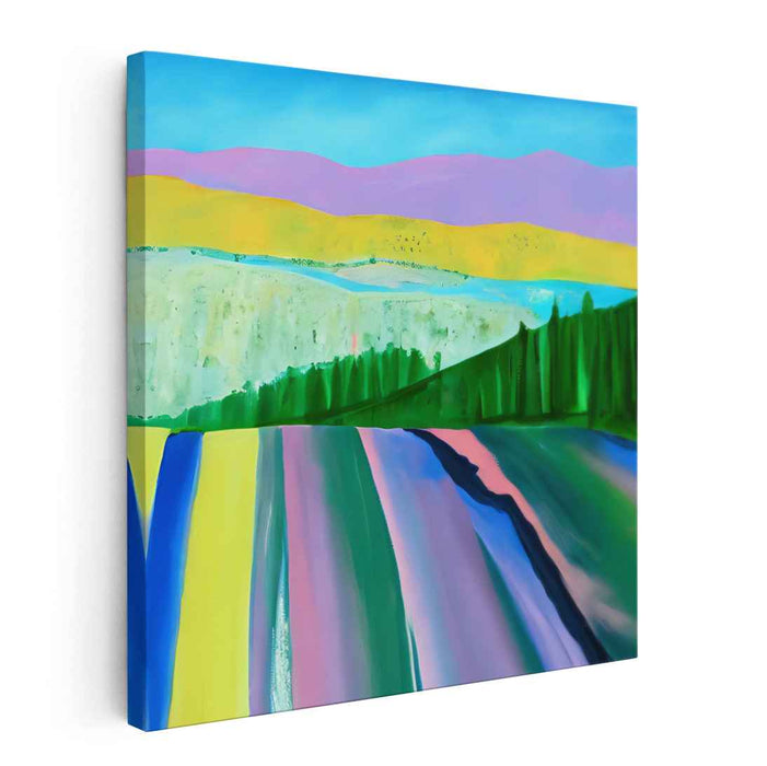 Urban Prairie Impressions: Contemporary Countryside Canvas Art
