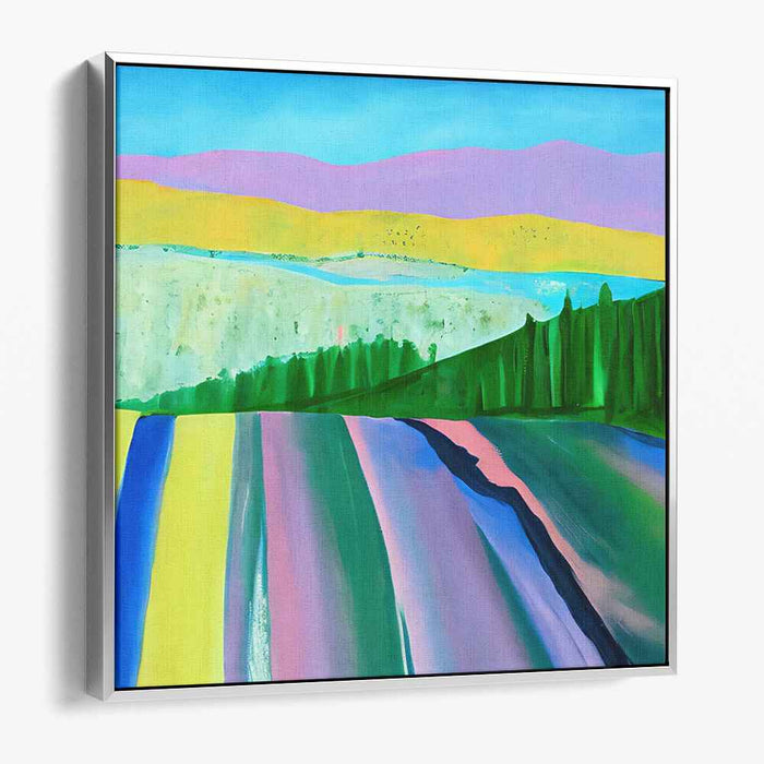 Urban Prairie Impressions: Contemporary Countryside Canvas Art