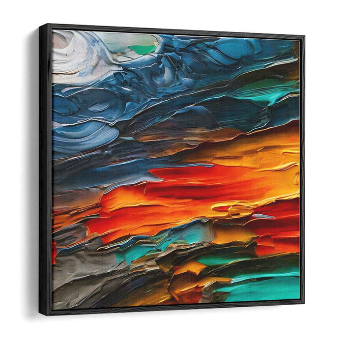 Unveiled Emotions Gallery Display: Abstract Expressionist Canvas Art Print