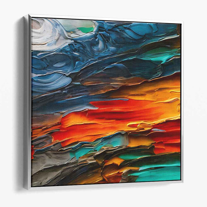 Unveiled Emotions Gallery Display: Abstract Expressionist Canvas Art Print