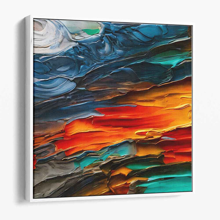 Unveiled Emotions Gallery Display: Abstract Expressionist Canvas Art Print