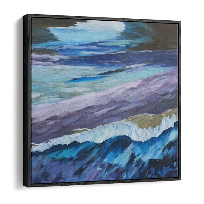 Tumultuous Serenity: Abstract Expressionist Landscape in Blue