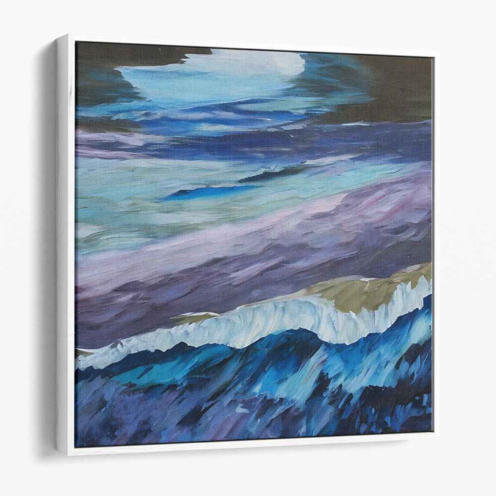 Tumultuous Serenity: Abstract Expressionist Landscape in Blue
