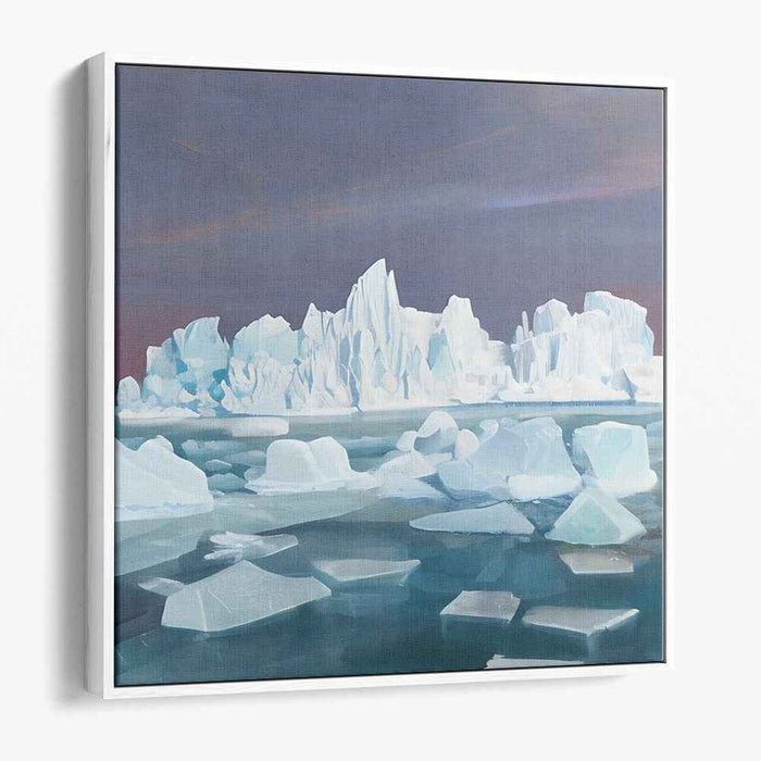 Arctic Serenity: Majestic Iceberg Landscape Canvas Art Print
