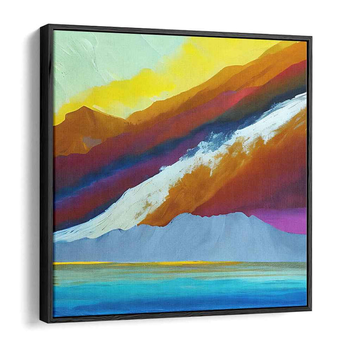 Avalanche of Emotions: Abstract Expressionist Mountain Landscape