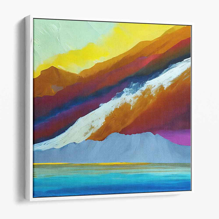 Avalanche of Emotions: Abstract Expressionist Mountain Landscape